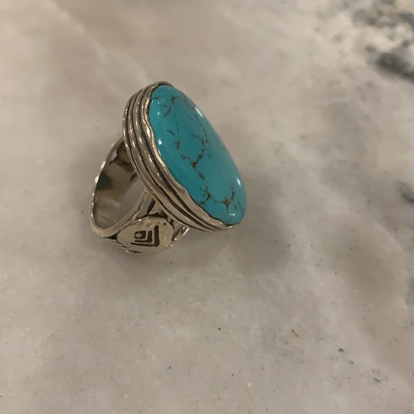 Silpada tumbled turquoise natural ring. - Picture 6 of 8